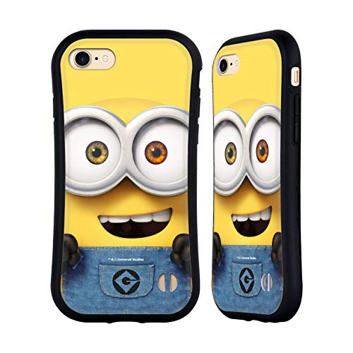 Head Case Designs sous Licence Officielle Despicable Me Bob Visage Plein Minions Coque Hybride Compatible avec Apple iPhone 7/8 / SE 2020 & 2022