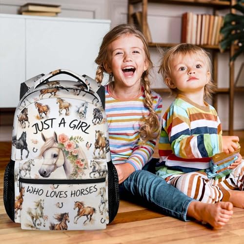 PUREGIFTS Student Elementary School Backpack - 17 Inch Horse Kids Backpacks - Girls Back to School Gift Bookbag by PUREGIFTS - Used condition - Image 2