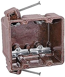 Thomas & Betts 1052-C Reinforced Phenolic 2-Gang Non-Metallic New Work Outlet Box 3-5/8 Inch x 4-1/16 Inch x 3-1/8 Inch 32.5 Cubic-Inch Carlon