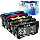 LxTek Remanufactured Ink Cartridge Replacement for Epson 802 802XL T802 T802XL to use with Workforce...