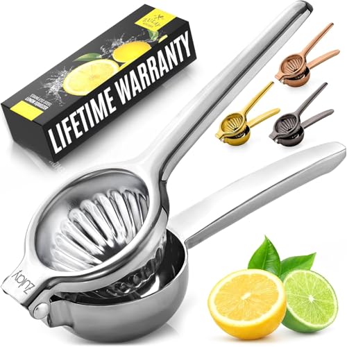 Comparison: Lemon Juicer 9 Lemon Squeezer Stainless Steel with Premium Quality Heavy Duty Solid Metal Squeezer Bowl - Large Manual Citrus Press Juicer and Lime Squeezer Stainless Steel - by Zulay Kitchen