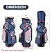 Golf Cart Bag with 14 Way Organizer Divider Top, Lightweight Golf Bags for Man Woman with Cooler Pouch, Backpack Strap (Blue/Red)
