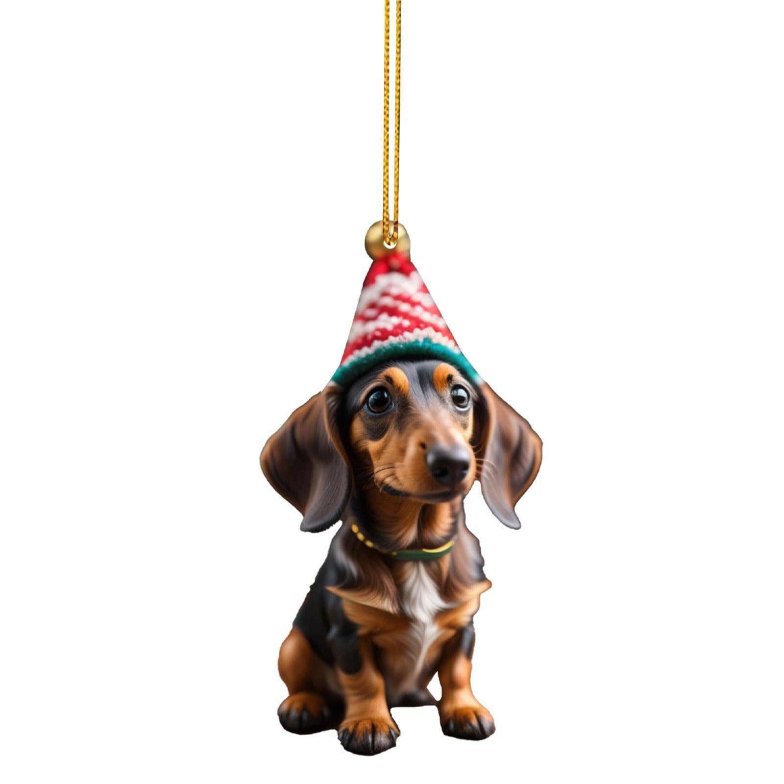 KAQNTUD Dachshund Christmas Ornaments 2024 - Funny Dog Tree Gift Idea For Dog Lovers Christmas Decoration Dachshund Acrylic Tree Decoration