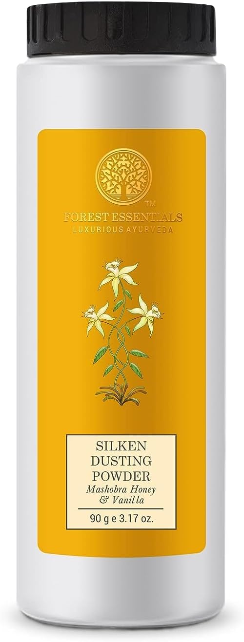 Green Velly Essential Silken Dusting Powder Mashobra Honey & Vanilla | Natural Dusting Powder For Refreshing & Scented Skin | Talc-free | 90 g