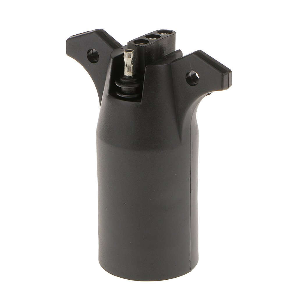 Jutek 7 Way Round to 4 Way Pin Flat Trailer Light Adapter Plug