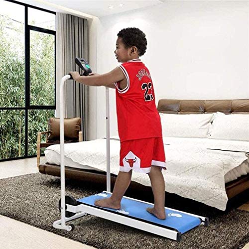 Image of Mini Portable Mechanical Running Machine for Home Gym 198 Lbs Weight Capacity Folding Treadmills Walking Equipment with Pulley
