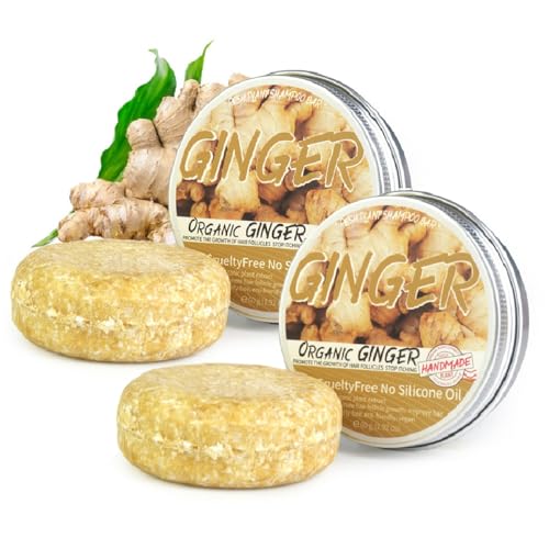 2 Pcs Ginger Soap,Ginger Hair Regrowth Shampoo Bar, Natural,Organic,Promotes Hair Growth for Men and Women