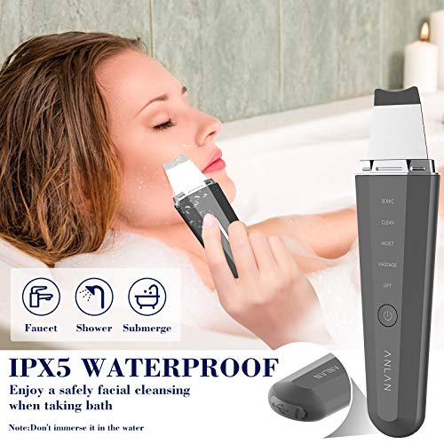 ANLAN Peeling Ultrasónico Facial, 5 Modos Skin Scrubber, Limpiador de Poros, Exfoliante Facial y EMS Cuidado de la Piel… - Imagen 3