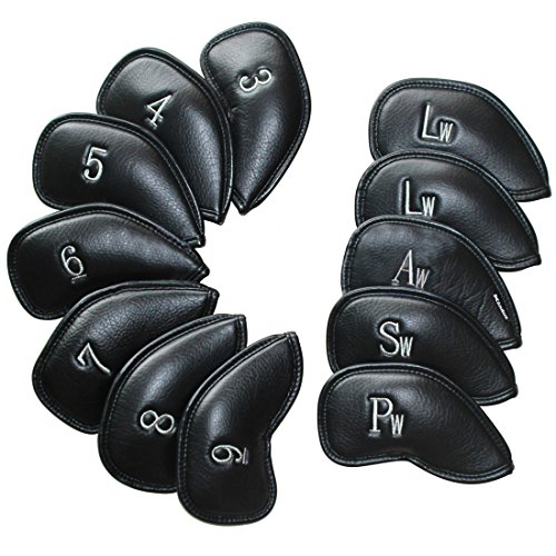 Irons Golf Club Head Covers 3-9 A/PW/SW/LW 12st Set Synthetisch Leder Golf Club Headcovers met Nummer Geborduurd… - Image 3