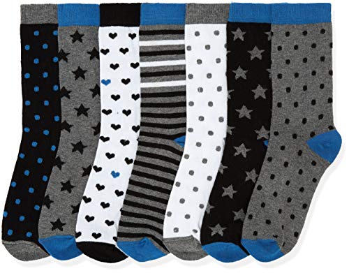 Marca Amazon - find. Calcetines Mujer, Negro (Black), 36-38 EU, Label: 3-5 UK