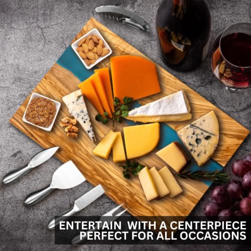Tabla para Queso y Charcutería de Madera de Olivo Italiana miniatura 4
