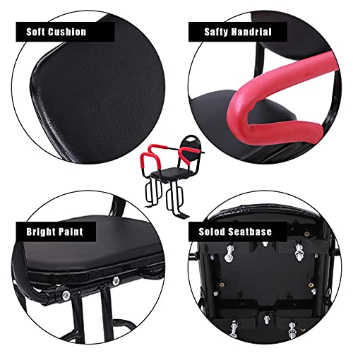 PEALOV Child Bike Seat Rear Mount,Bicycle Baby Kids Rear Seat With Cushion&Backrest Foot Pedals/Armrest,Safety Belts⌠- Image 5