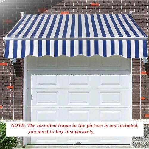 Toldo impermeable resistente a rayos UV de 280 g lona a rayas para puerta 2