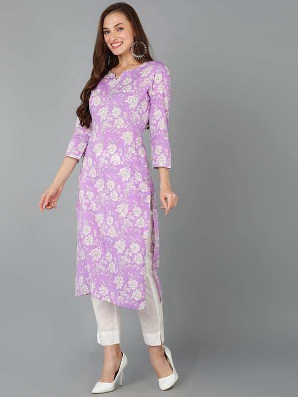 Image of Vaamsi Women's Rayon Blend Printed Floral Kurta Trousers with Dupatta