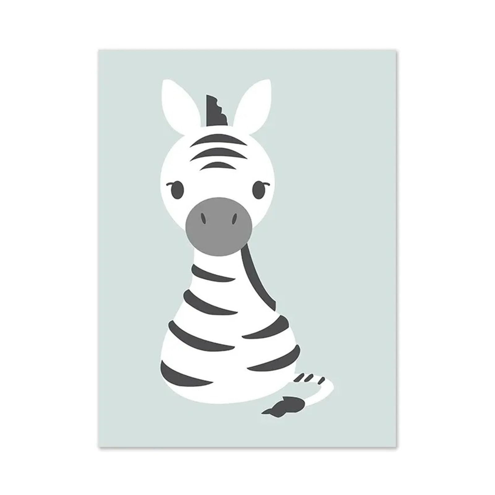 XENITE Wall Art Canvas Prints Canvas Painting Elephant Lion Zebra Giraffe Baby Animals Posters Prints Nursery Wall Art Children Pictures Nordic Kids Baby Room(C,40X50cm)