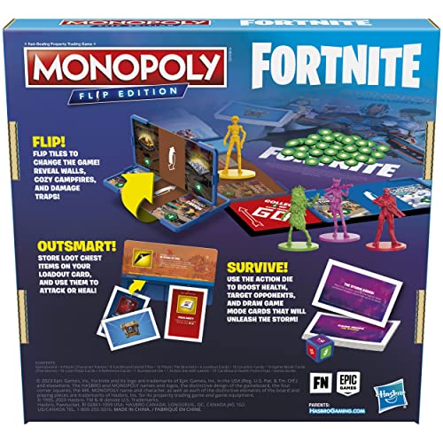 Monopoly Flip Edition: Fortnite Juego de Mesa miniatura 2