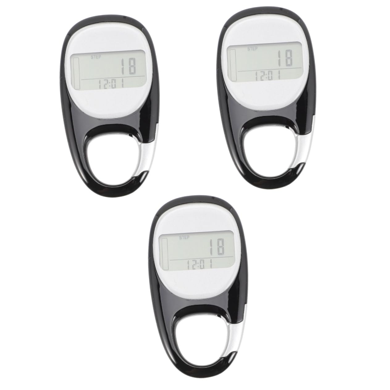 Kisangel 3pièces Podomètre Multifonctionnel Pratique Compteur De Portable pour Randonnée Et Activités Sportives