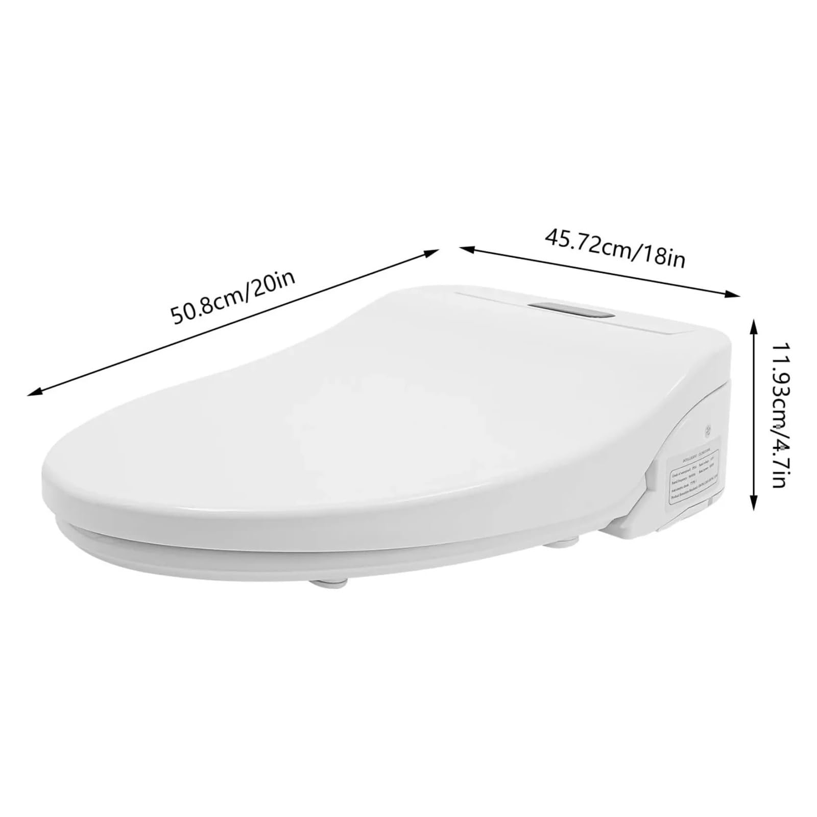 Toilettensitz, Intelligenter Toilettendeckel, Bidet-WC-Sitze, Beheizte Toilettensitze, Einstellbare Temperatur, Dusch-WC Robust Und Bequem