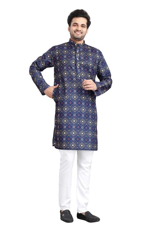 parallel times Digital Printed New Patterns Stylish Wedding Kurtas for Men-picture-14