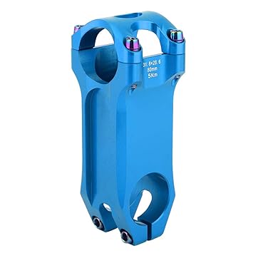 MTB Stem, Professional Bike Handlebar Stem 80mm Aluminium Alloy 0 Degree for MTB for BMX for Road Bike for Mountain Bike(Blue)