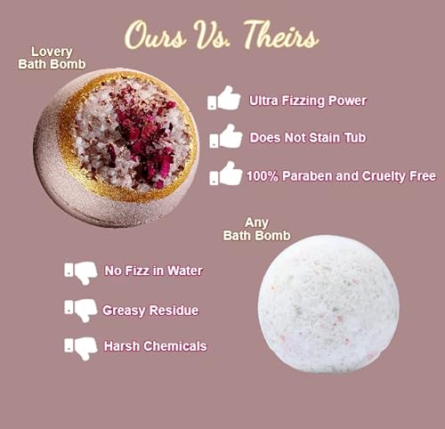 Birthday Gifts For Mom From Daughter & Son, Elegant Truffle Bath Bombs With Coarse Sea Salt, Essential Oil Minerals, Shea Coco Butter, Handmade Spa Bubble Bath Fizzy, Relaxing Birthday Self Care Gift #TOP3
