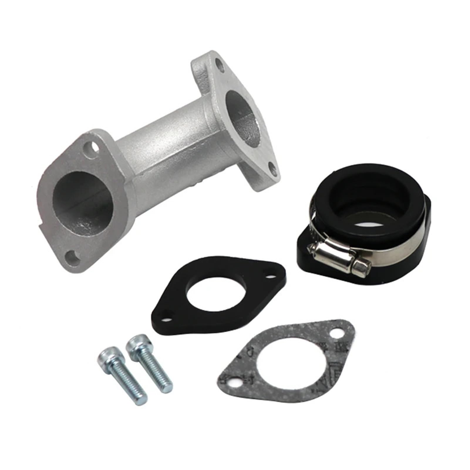 Ncrxq Silver Interface Set Intake Manifold Dirt Pit Bike Carburetor Rubber Mainfold Adapter Inlet Intake Pipe Kits For Vm22 Pz19 Pz26 Yx125(Silver Interface Set)