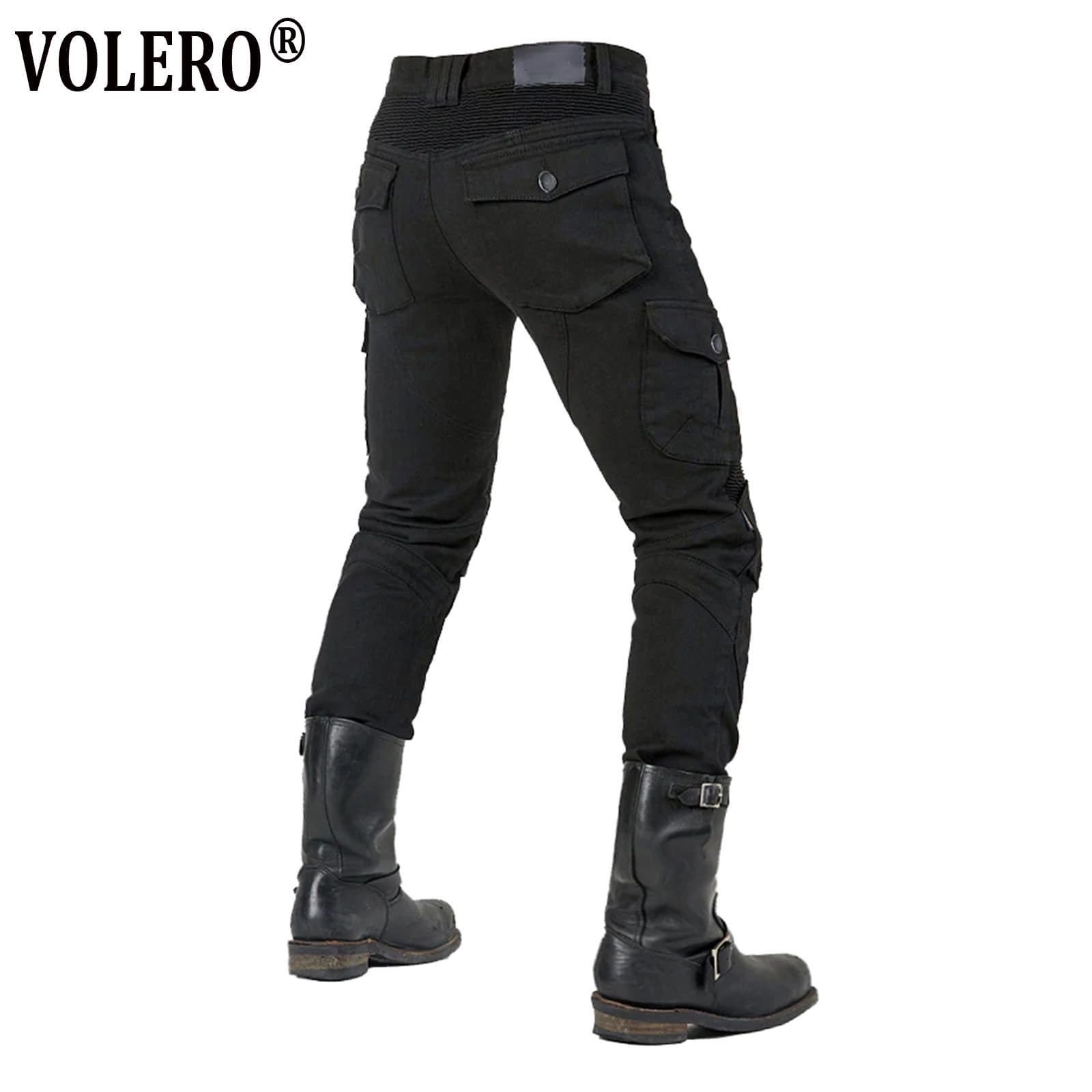 Original Pantalon Moto Homme JES-06 | Jean Moto Homme | 97% Coton + 3% Élasthanne | Empiècements Élastiques et Rembourrage Amovible | Convient pour Un Usage Quotidien et pour La Moto