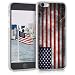 Produktbild kwmobile Hülle kompatibel mit Apple iPhone 6 / 6S - Handyhülle Silikon Case - Retro Flagge USA Blau Rot Weiß