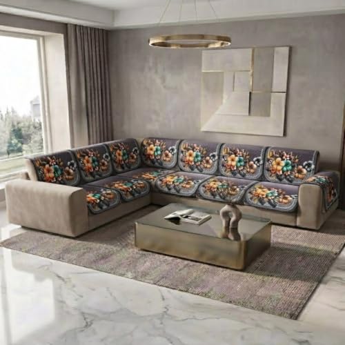 Image of L Shape Sofa Cover 3+2 Seater Pack of 14