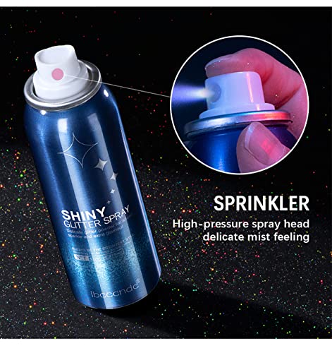Flyglobal 2 Pcs Glitter Spray,Glitter Spray For Hair And Body Christmas,Temporary Shiny Glitter Spray Body Shimmer Waterproof Long-Lasting Body Glitter Spray Party Rave Festival Concerts Accessories #TOP2