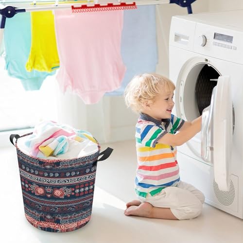 Panier à linge pliable de grande capacité avec sac imprimé