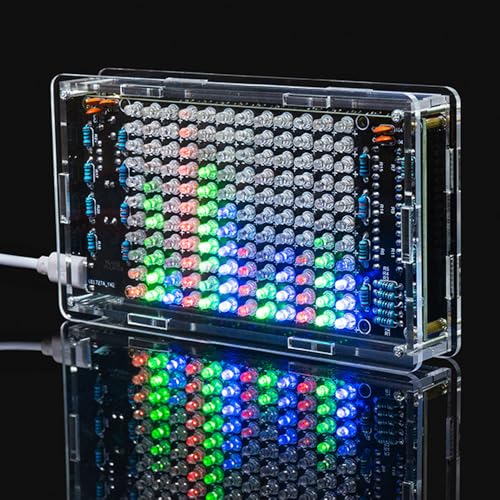 Sarini Sprachgesteuerte Musikspektrumanzeige DIY Elektronikbausatz Rhythmus Licht Pickup Lautsprecher Kombination
