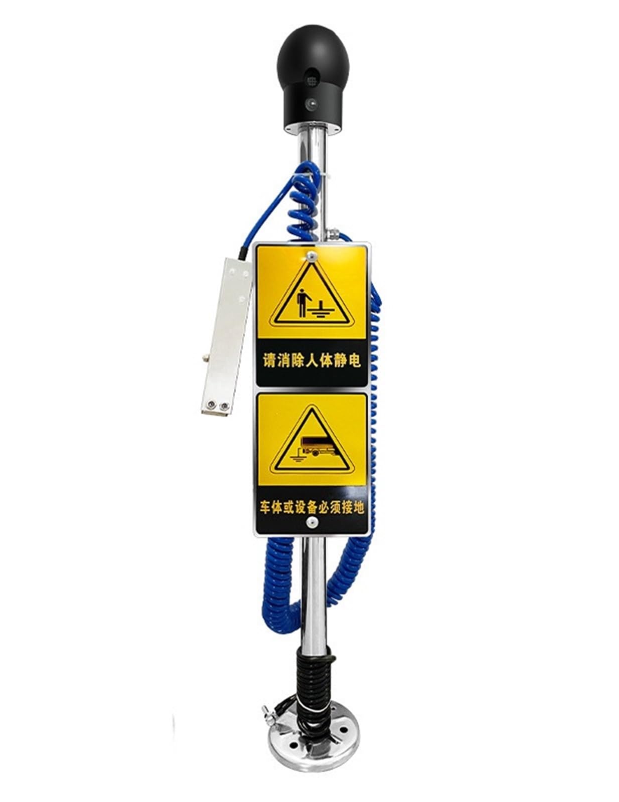 Scaricatore di elettricità statica integrato uomo-veicolo for autocisterne di stazioni di servizio, impianto chimico, utilizza allarme vocale, sonoro e luminoso a prova di esplosione