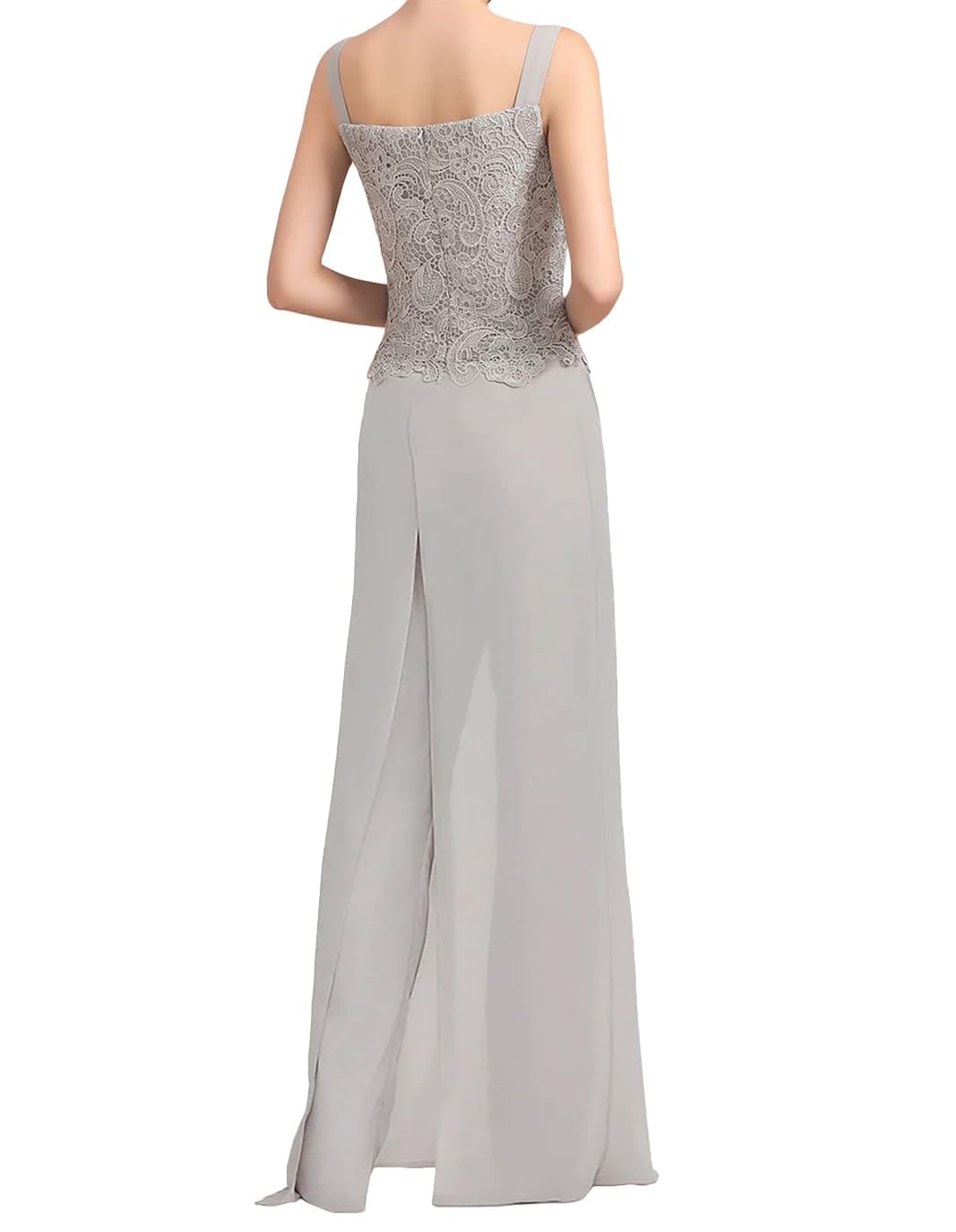 Hosenanzug Damen Festlich Elegant 3-Teiliger Spitzen Chiffon Mutter Der Hochzeitsoutfit Mit Jacke Hochzeit Brautmutter Hosen Set