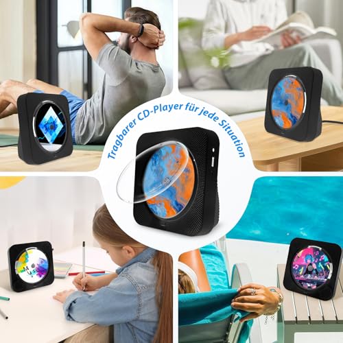 Lecteur CD portable Bluetooth pour réécouter vos disques sans fil