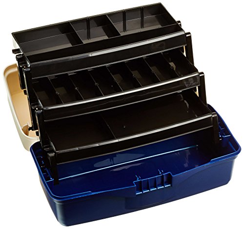 Boîte de 3 plateaux pivotants bleu avec rotation fluide 360