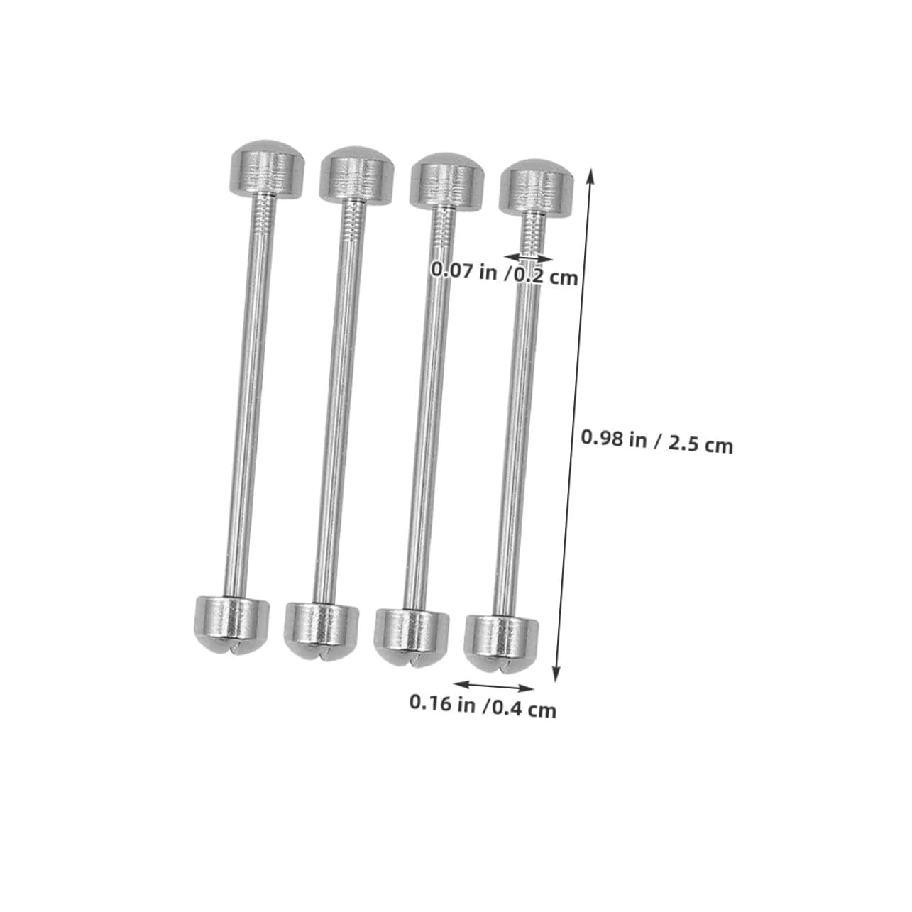 20 Piezas Tubos de Tornillo para Reloj Acero Resistente para Reparación de Correas y Enlaces Compatibles con Correas Metálicas Cuero Herramientas de Reparación para Relojeros