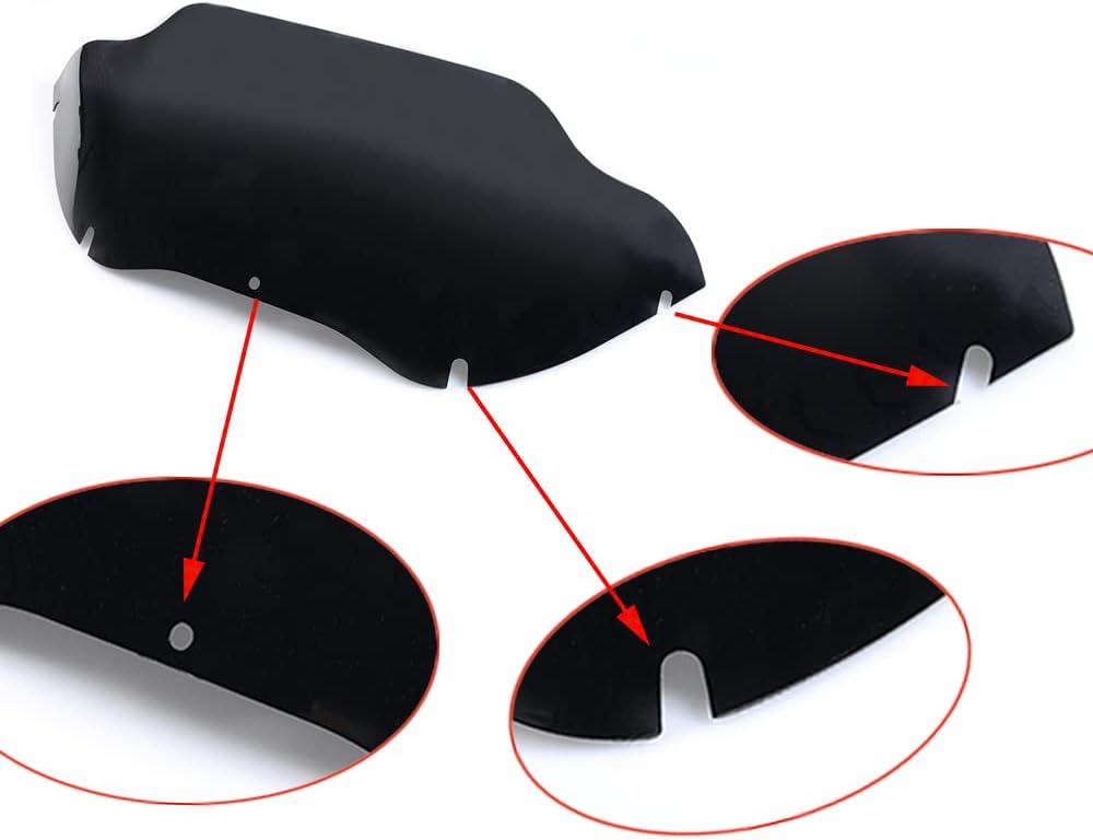 Motorcycle 9.5" Black Windscreen Wind Splitter Windshield For 1998-2013 Harley Davidson Road Glide Harley Road Glide Windshield 98-13 (Dual Light Glide) - Black
