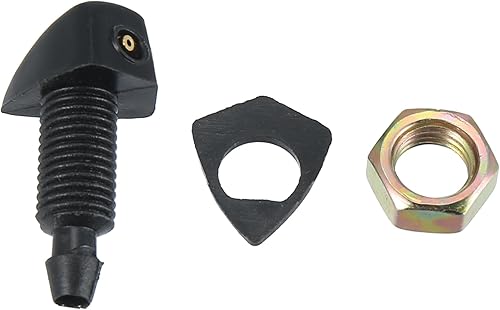 Miniatura 6 de X AUTOHAUX 4 unids coche vehículo plástico delantero arandela pulverizador boquilla negro reemplazo