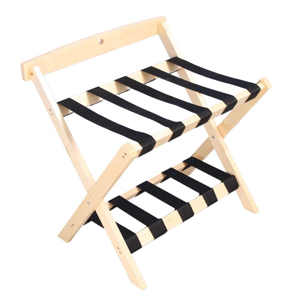Porte-bagages en bois massif blanc de 60 cm, mobilier haut de gamme pour chambre