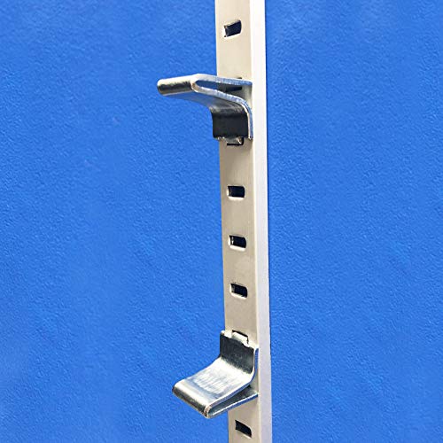 Image of Adjustable Steel Pilaster Shelf Support Clips -20 Pieces