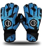 MUSESA Guantes de Portero, Guantes de fútbol para Adultos y niños, Palmas con Fuerte Agarre, Guantes de fútbol para porteros, Guantes de fútbol para Mejorar el Rendimiento 8# Azul