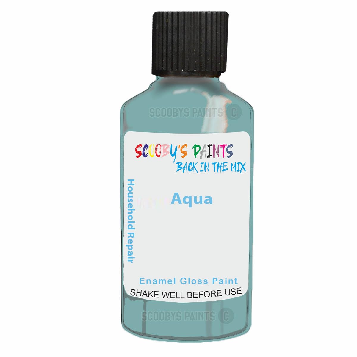 Scoobys Paints Back In The Mix Aqua Enamel Touch Up Paint 30Ml For Kitchen Appliances & Bathroom (Aqua)