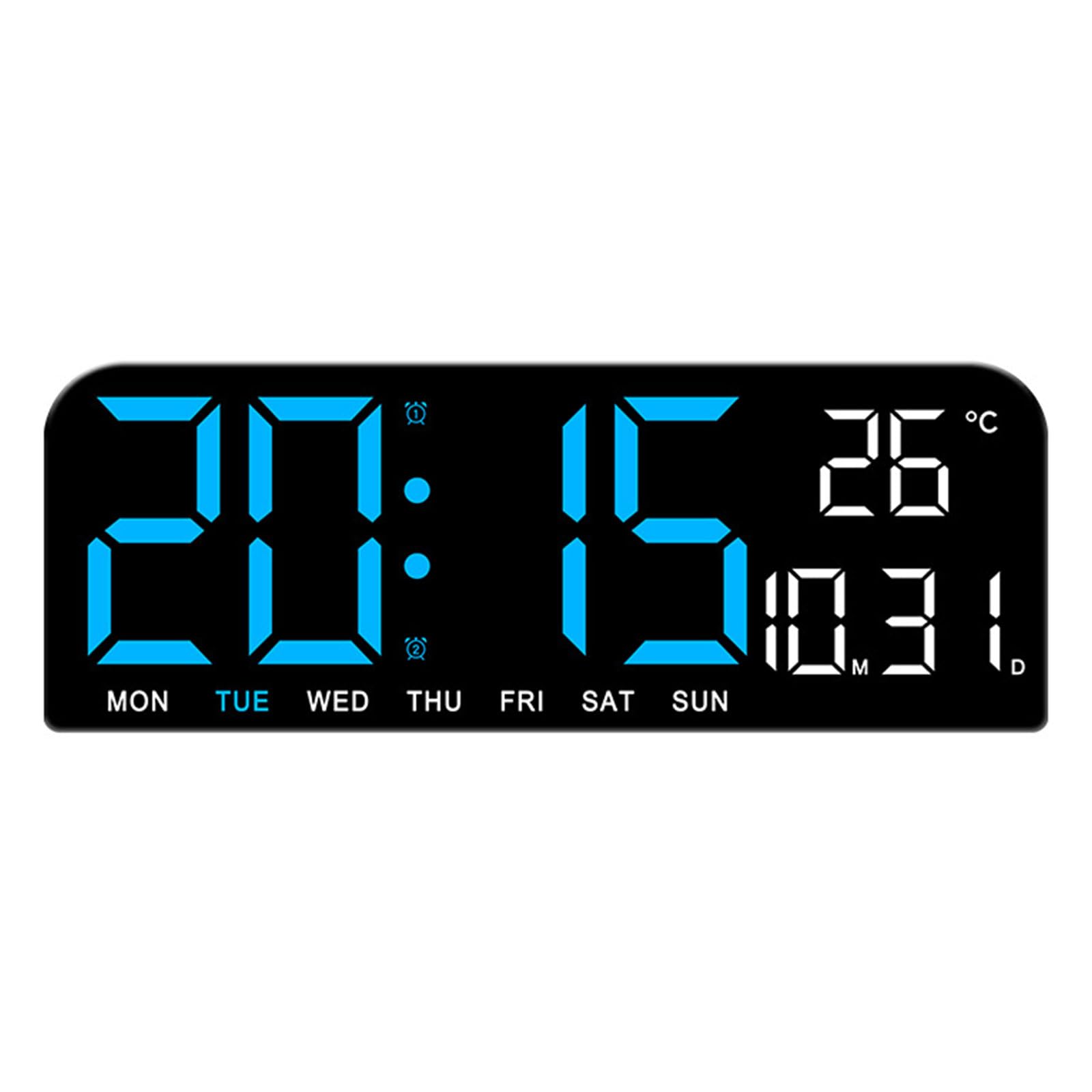 Tsophreniq Modern LED Alarm Clock with Temperature and Humidity Display Contemporary Look for Home, and More Home Decor