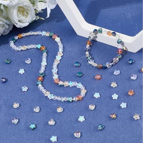 Perles en verre irisé à reflets galvanisés colorés en boîte de 200 - 4