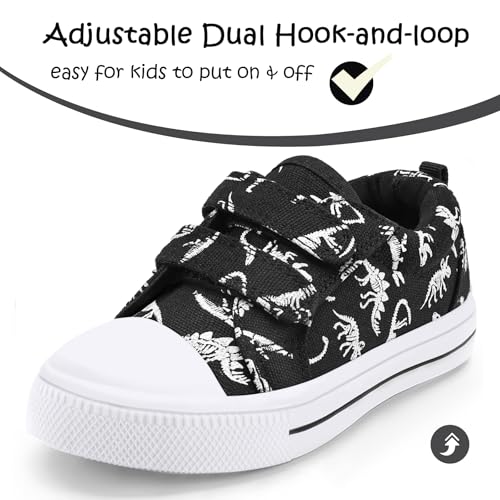 Image of K KomForme Toddler Shoes, Hook & Loop Canvas Sneakers for Boys and Girls | Slip-on, Lightweight, Comfortable