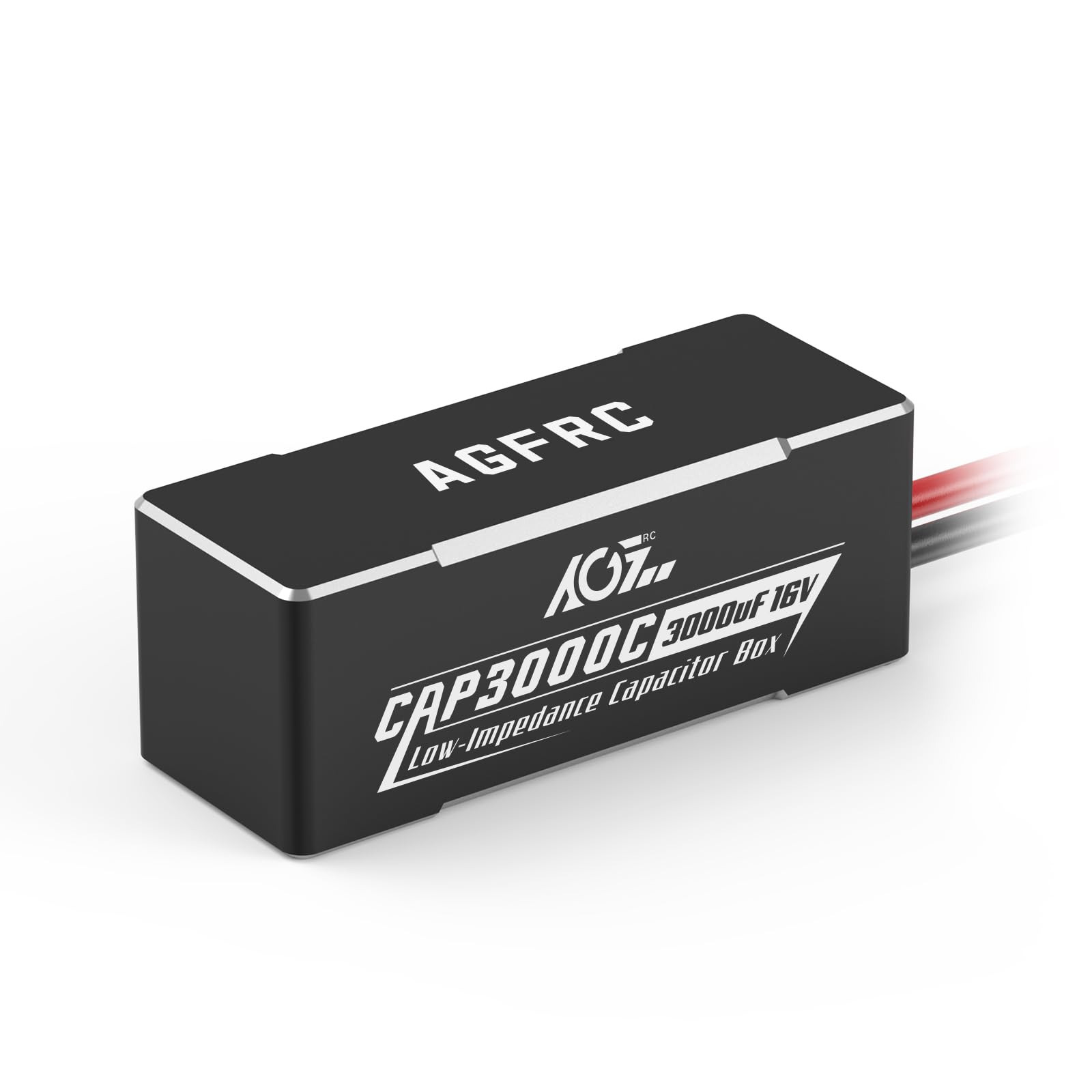 AGFRC 3000uF 16V Low Impedance RC Capacitor with CNC Aluminum Case for RC Car Truck Crawler (CAP3000C)