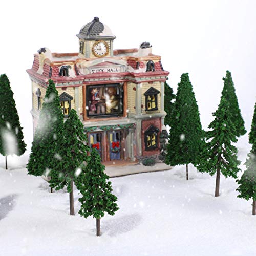 VOSAREA 16 Pieces Mixed Model Trees 3.5-5.5 inch Train Trees Railroad Scenery Diorama Tree Miniature Green Scenery Landscape Model Cedar Trees Ho Scale Trees Architecture Trees with No Bases - Thumbnail 5