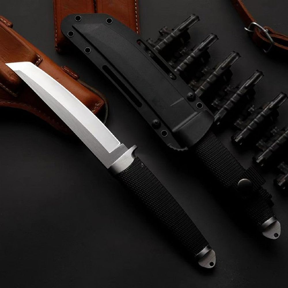 Generico TEERMA TR1 Forgiatura integrata fixed blade Coltello multiuso, Utilizzato principalmente per campeggio, caccia, pesca, esplorazione della giungla, escursionismo