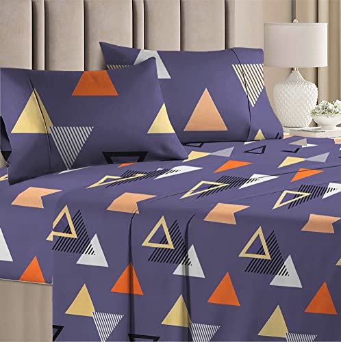 Image of HOMEKART 3D Printed 144 Tc Microfiber Double Bedsheet with 2 King Size Pillow Covers Breathable | Wrinklfree | Summer | Topsheet (Multicolour Cricle Print, 90 x 90 Inches)